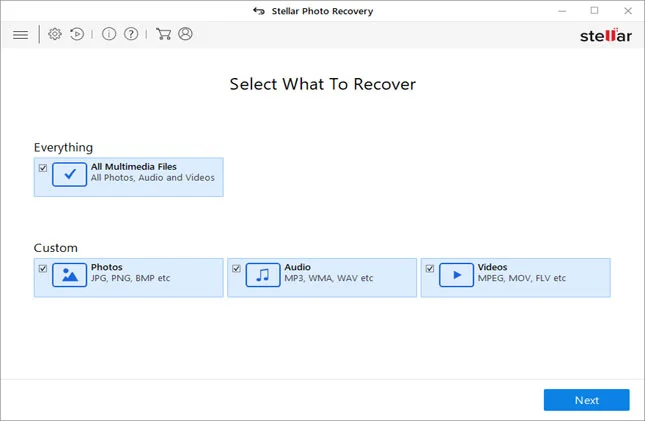 Photo Recovery Software - Home Screens