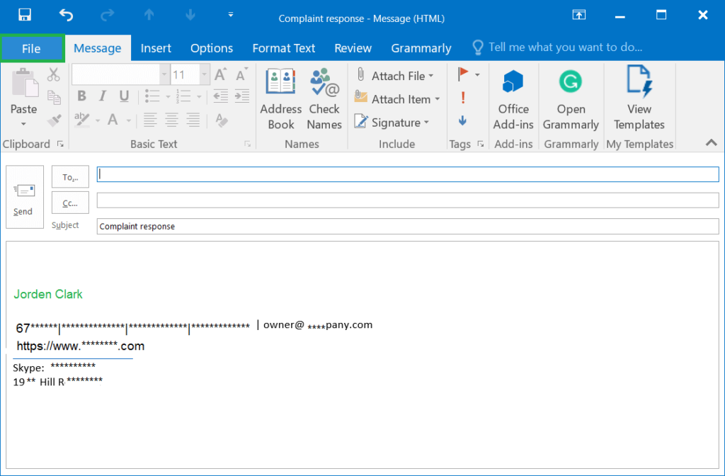 Steps to Create Email Template in Outlook