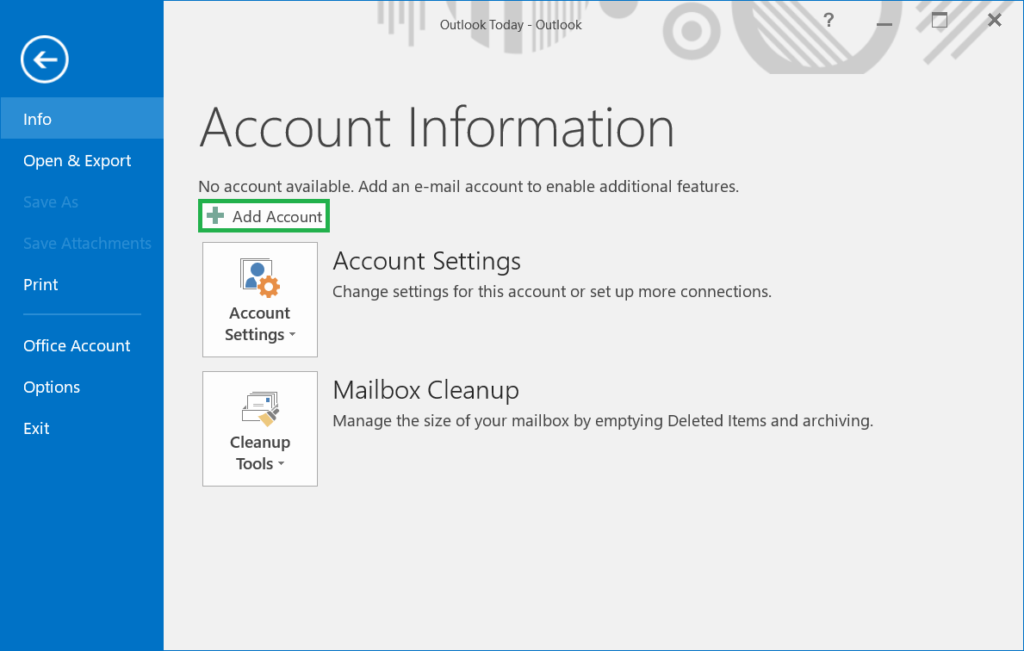open Yahoo Mail Account in Outlook