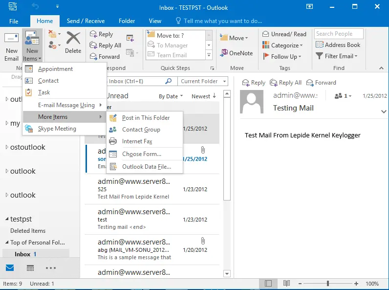 Comment créer un fichier PST dans Outlook