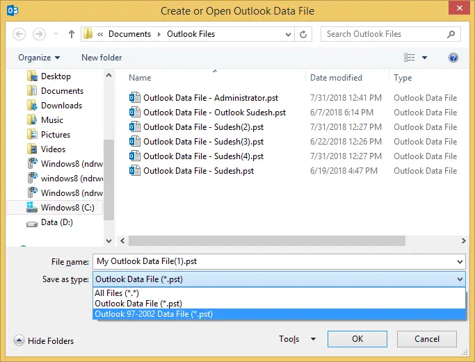 How to Create ANSI PST File in Latest MS Outlook Version
