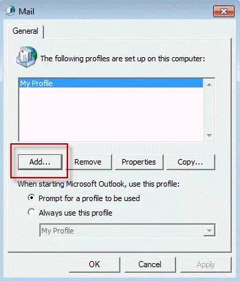 Comment configurer un nouveau profil Outlook