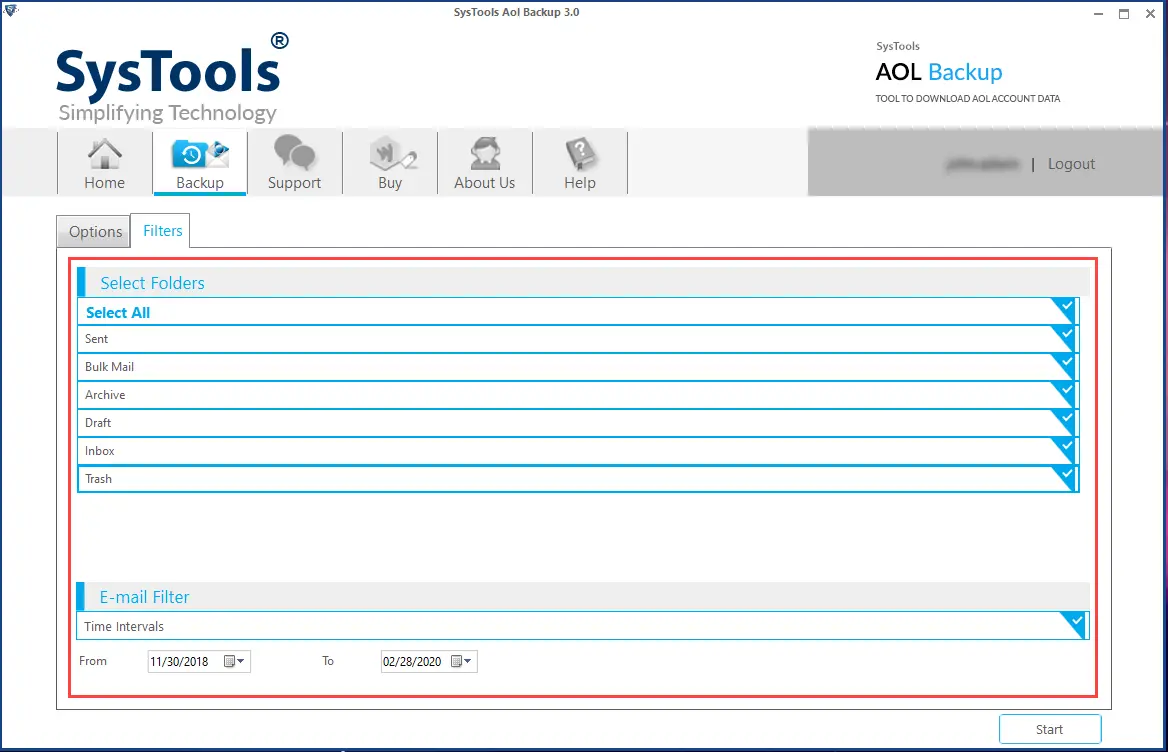 AOL Backup tool