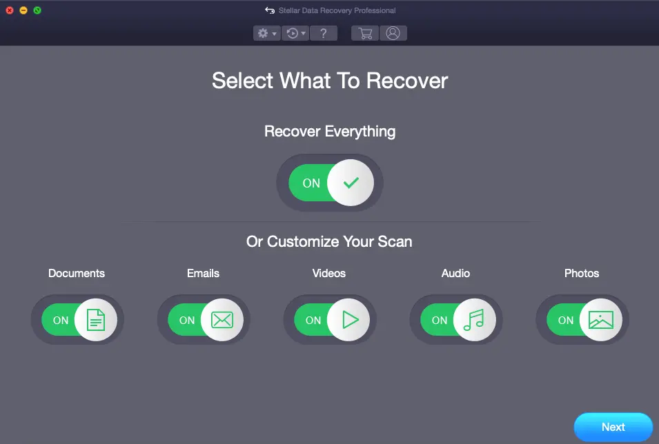 Mac Data Recovery Softwre - Home Screens