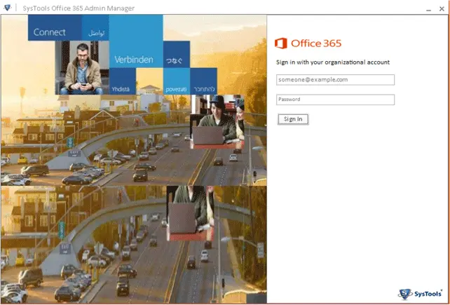 Office 365 Admin Manager Software - Home-Bildschirm