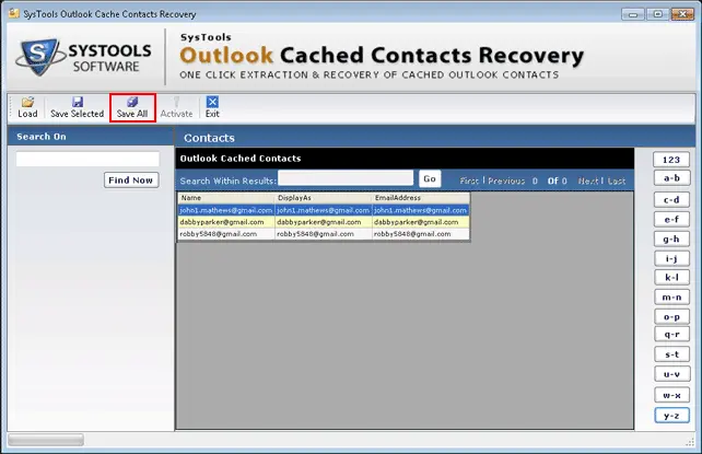 Successfully Save All Outlook Cached Contacts