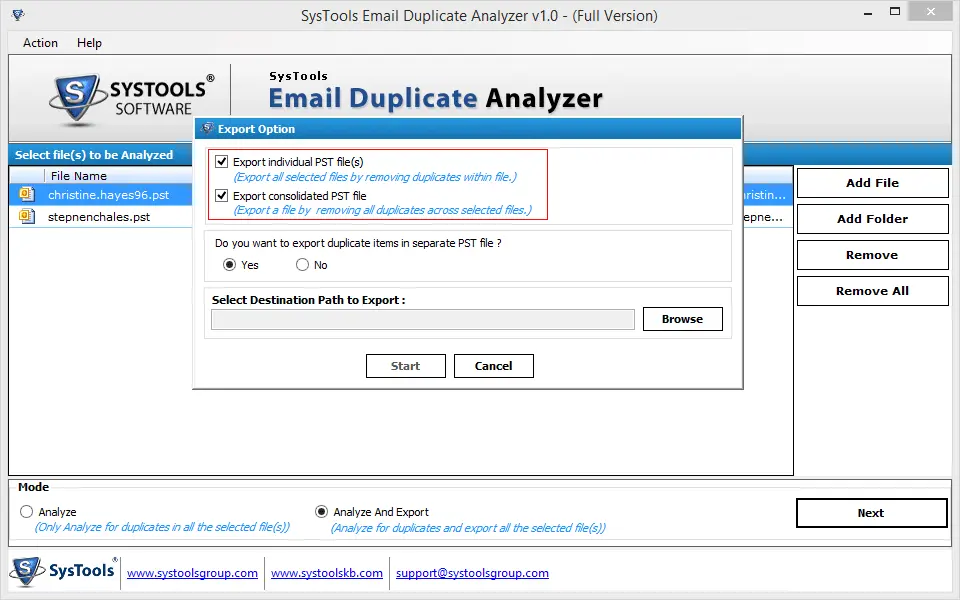 How to analyze Outlook duplicate emails