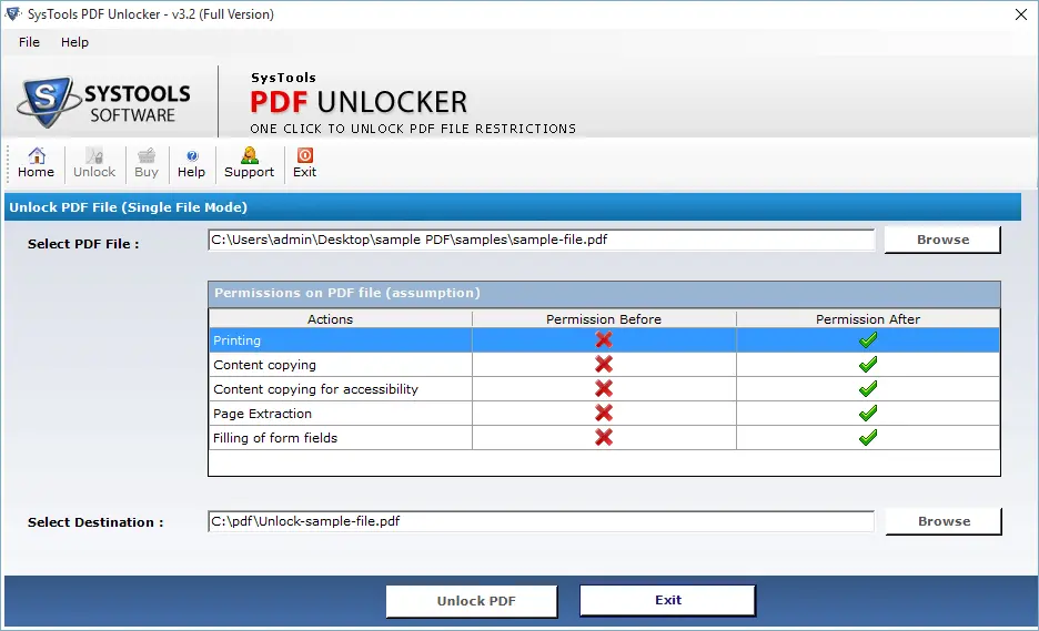 Successfully Remove password from PDF file