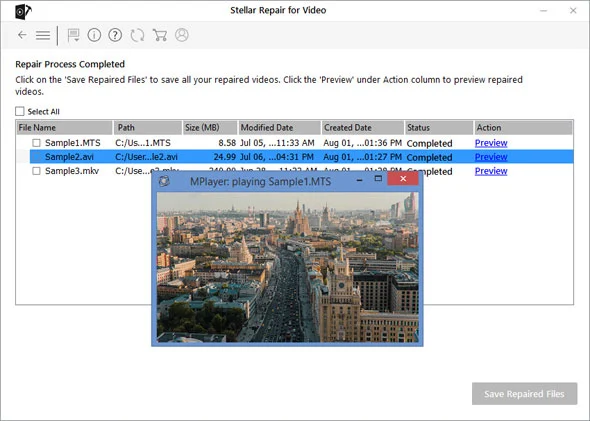 Select the destination location to save video file